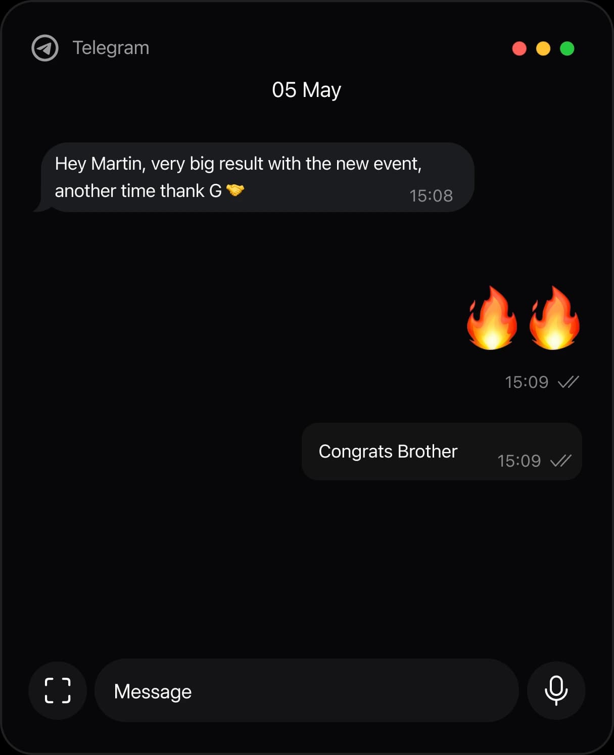 Agency owner after switching to the 3+ messages event